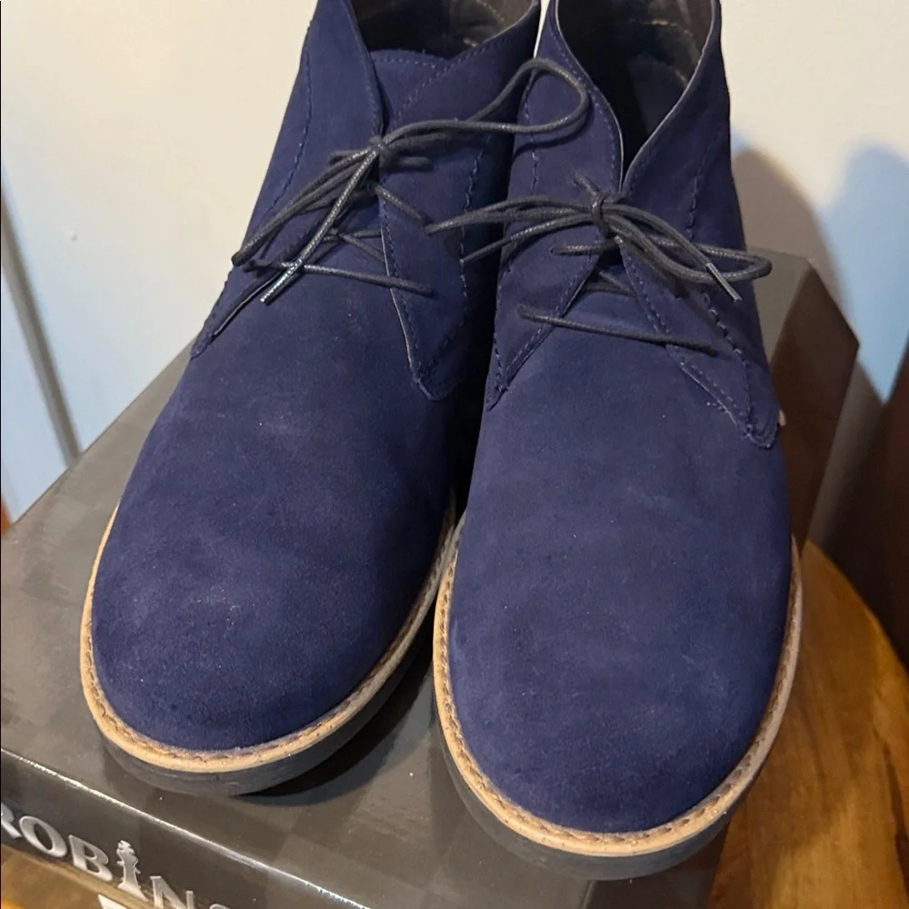 Men's Navy Blue Chukka Boots